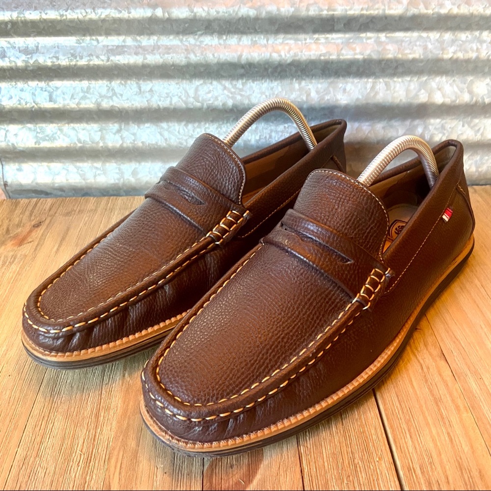 Phat Classic Men’s Brown Penny Loafers, Size 9.5 M - Picture 2 of 7